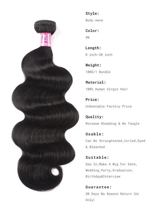 3pcs Loose Body Wave Virgin Human Hair
